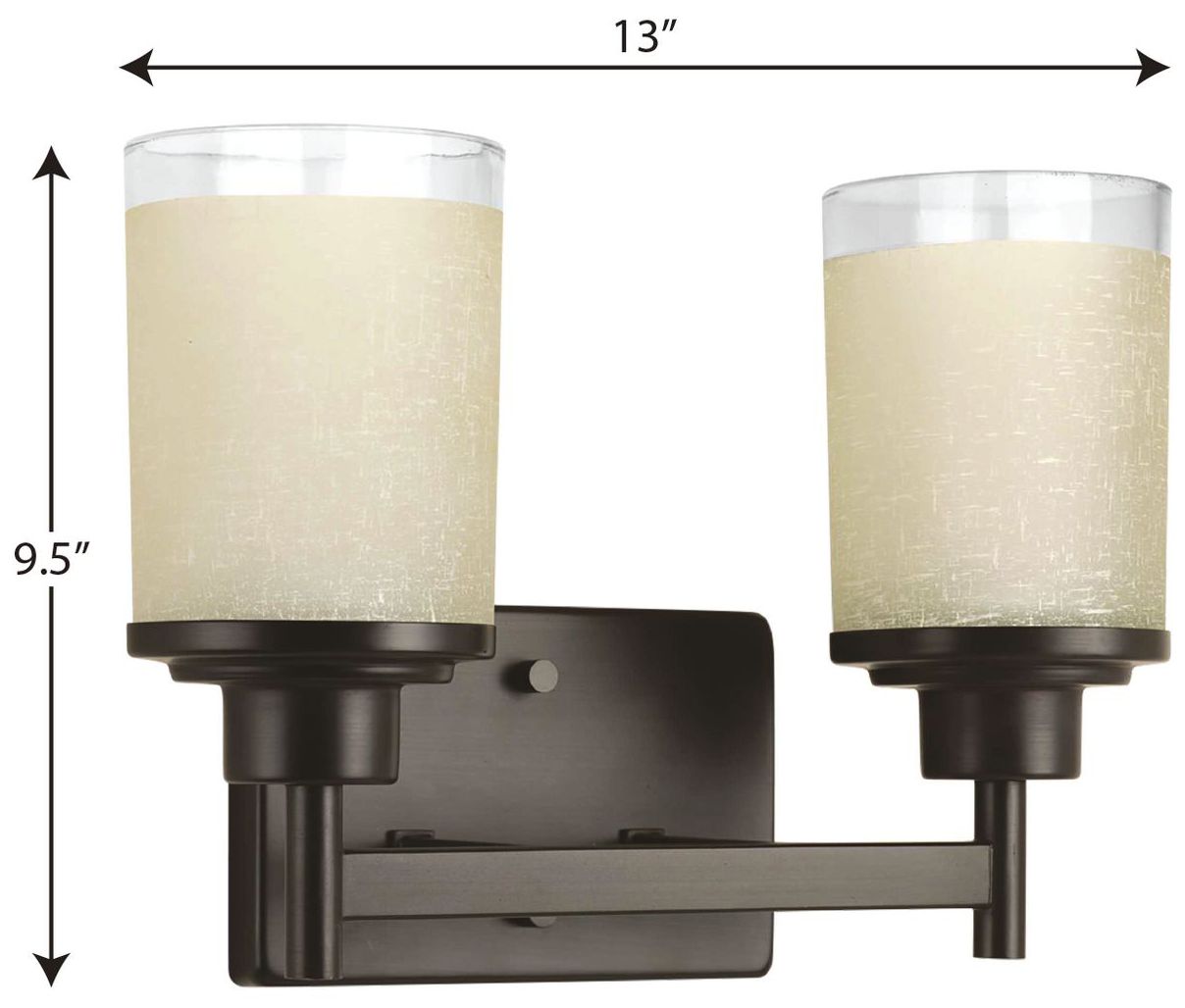 Image 5 Progress Lighting Alexa Two-Light Antique Bronze bath light more views