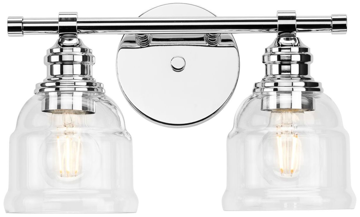 Image 3 Progress Lighting Ambrose 2-Light Farmhouse Clear Glass Vanity Light more views