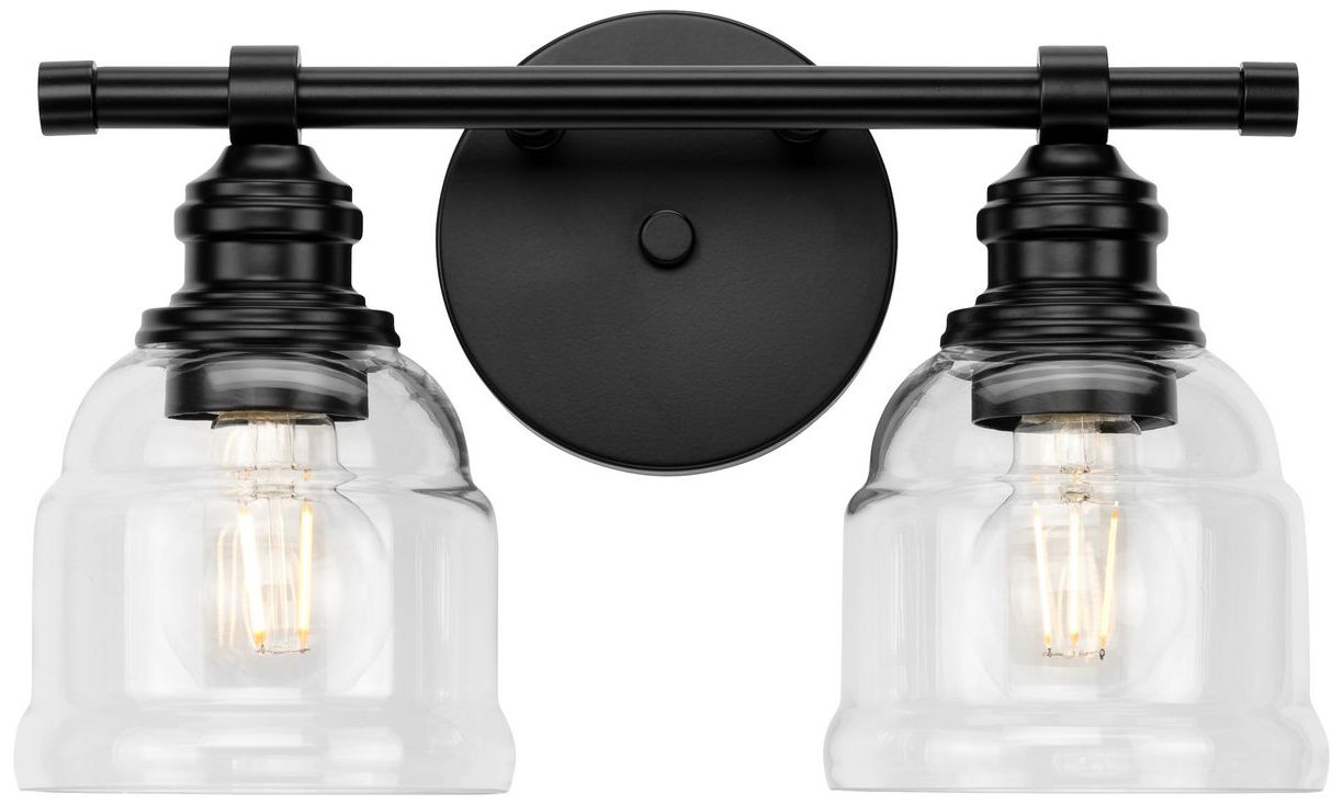 Image 3 Progress Lighting Ambrose 2-Light Farmhouse Clear Glass Vanity Light more views
