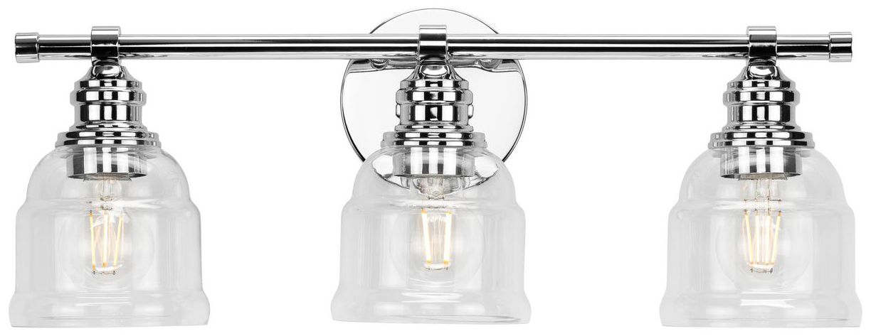 Image 5 Progress Lighting Ambrose 3-Light Farmhouse Clear Glass Vanity Light more views