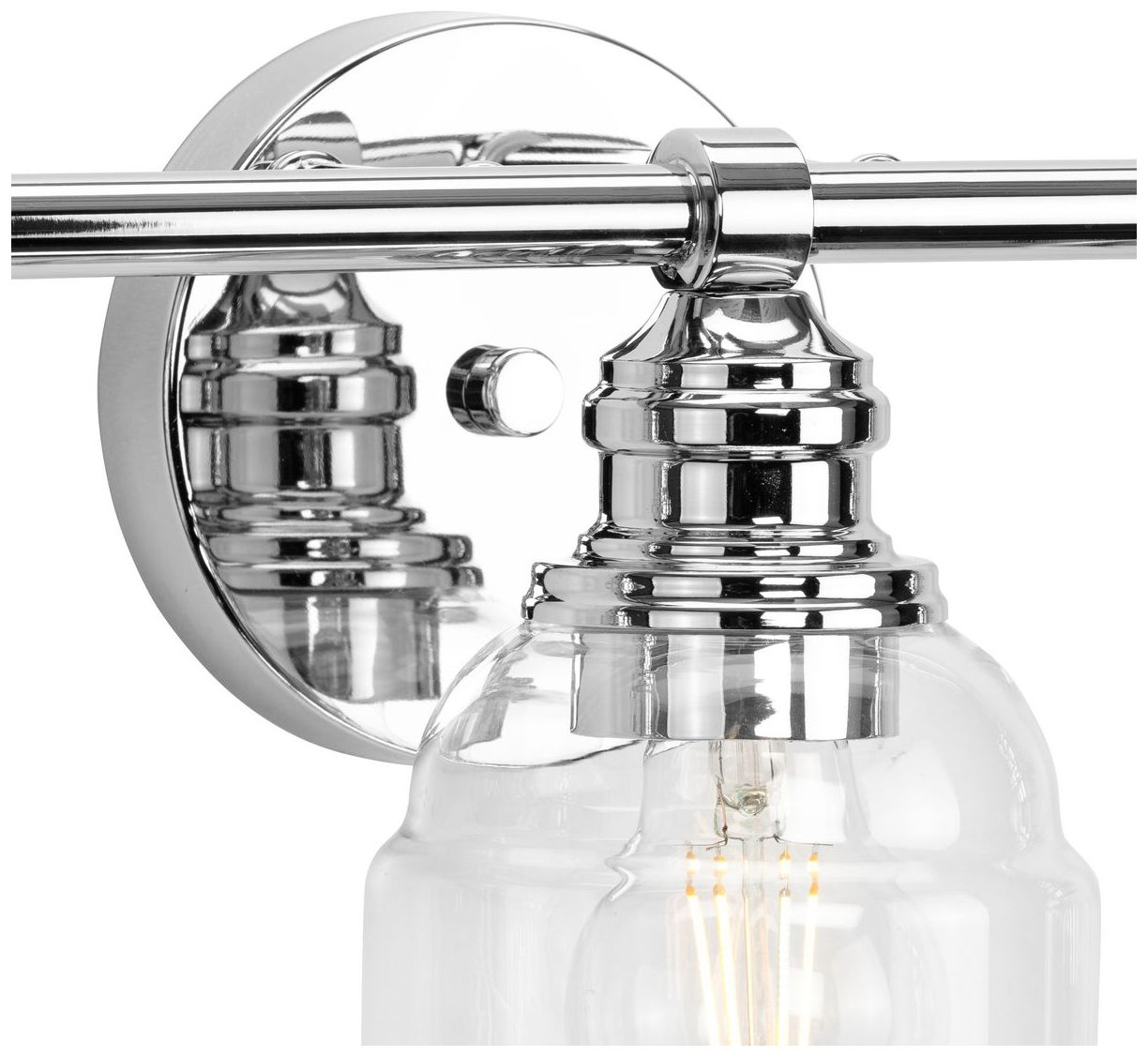 Image 7 Progress Lighting Ambrose 3-Light Farmhouse Clear Glass Vanity Light more views