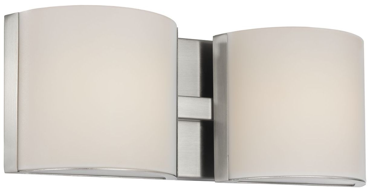 Image 2 Progress Lighting Arch LED 2-Light Etched Glass Modern Vanity Light more views