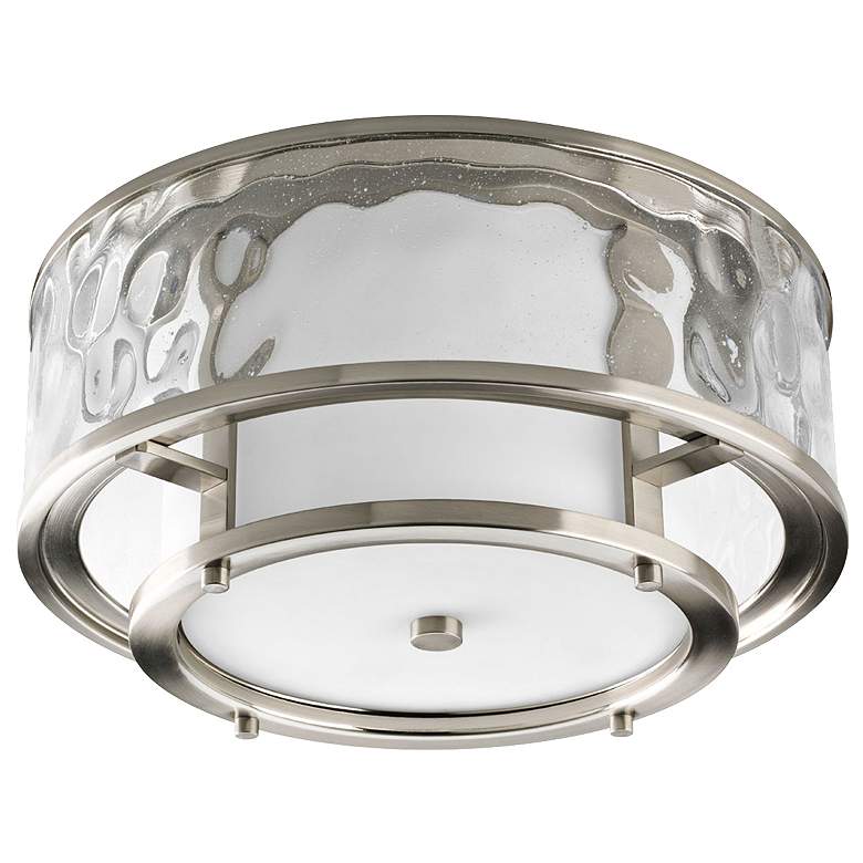 Image 2 Progress Lighting Bay Court 15"W Water Glass Ceiling Light