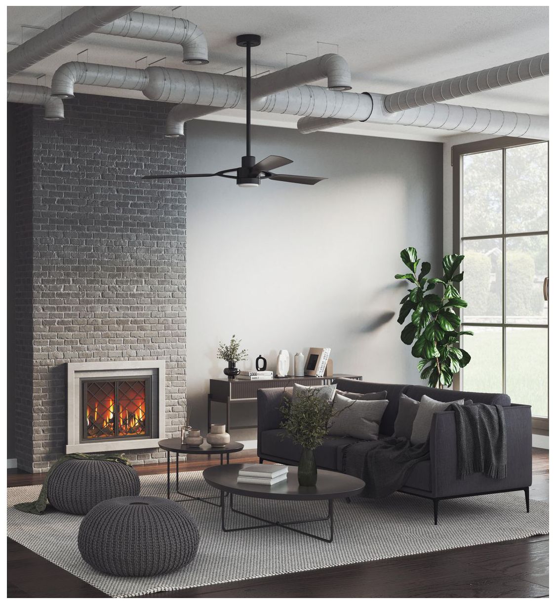 Image 2 Progress Lighting Belen Collection 60-in Three-Blade Ceiling Fan more views