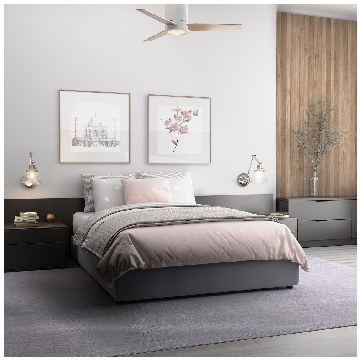 Image 2 Progress Lighting Braden Collection 44" 3-Blade LED Hugger Ceiling Fan more views