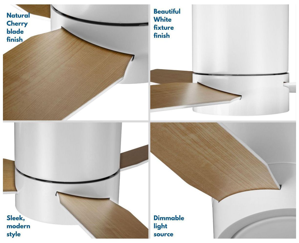 Progress Lighting Braden Collection 44" 3-Blade LED Hugger Ceiling Fan