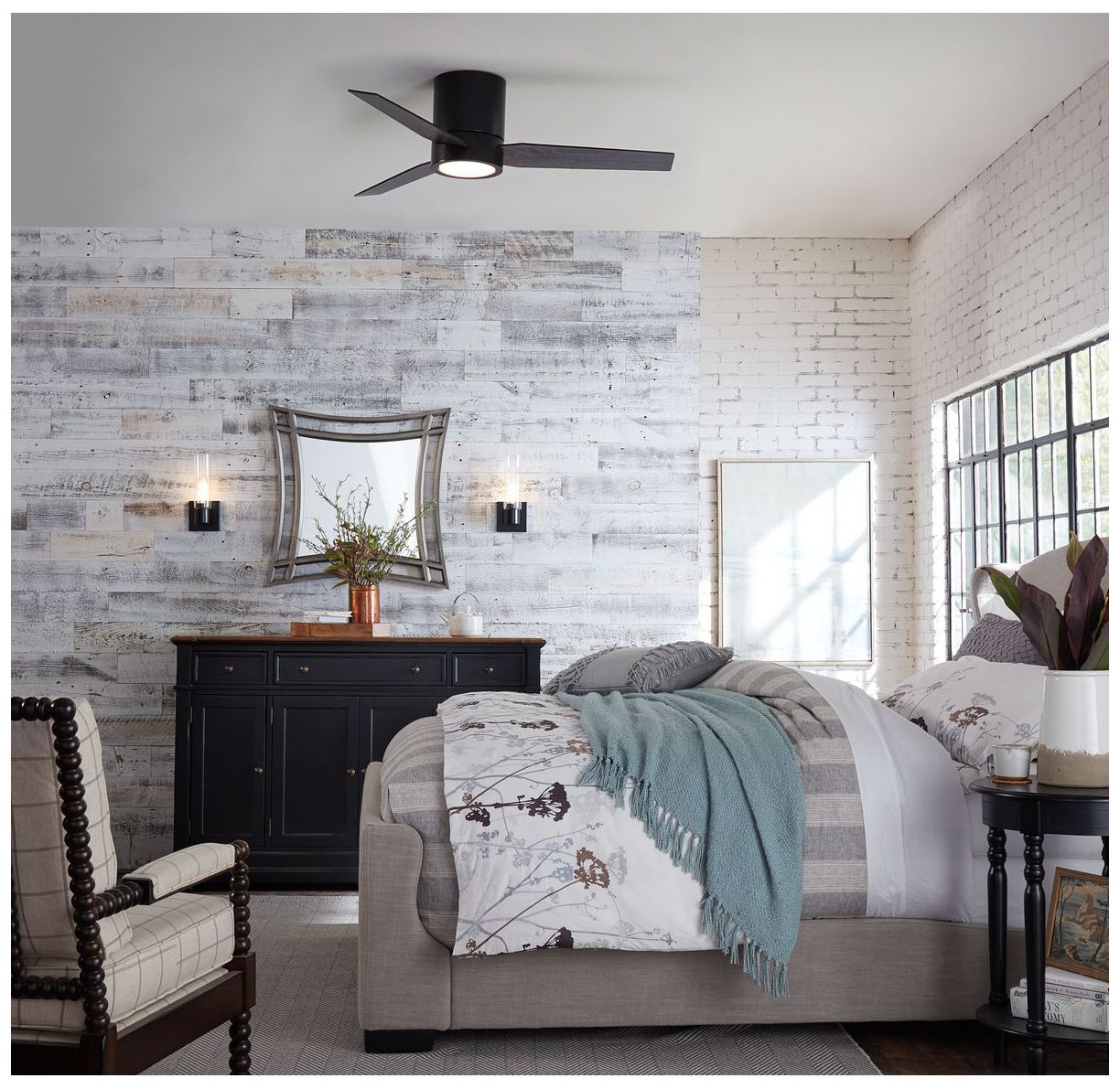 Image 2 Progress Lighting Braden Collection 44" 3-Blade LED Hugger Ceiling Fan more views
