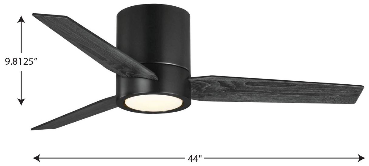Progress Lighting Braden Collection 44" 3-Blade LED Hugger Ceiling Fan