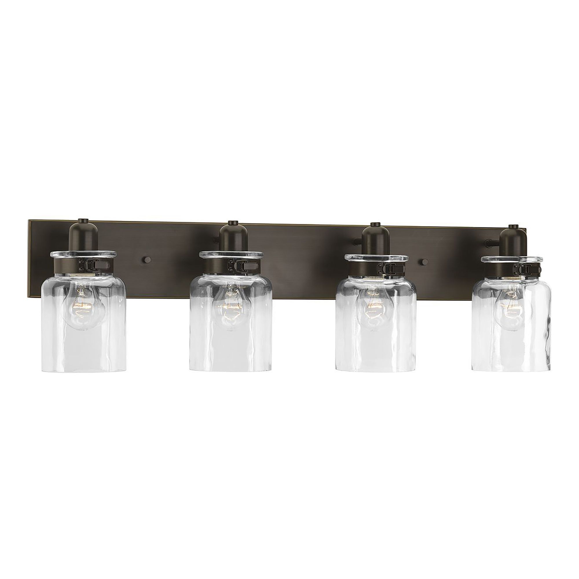 Image 5 Progress Lighting Calhoun Collection 4-Light Clear Glass Bath Vanity Light more views