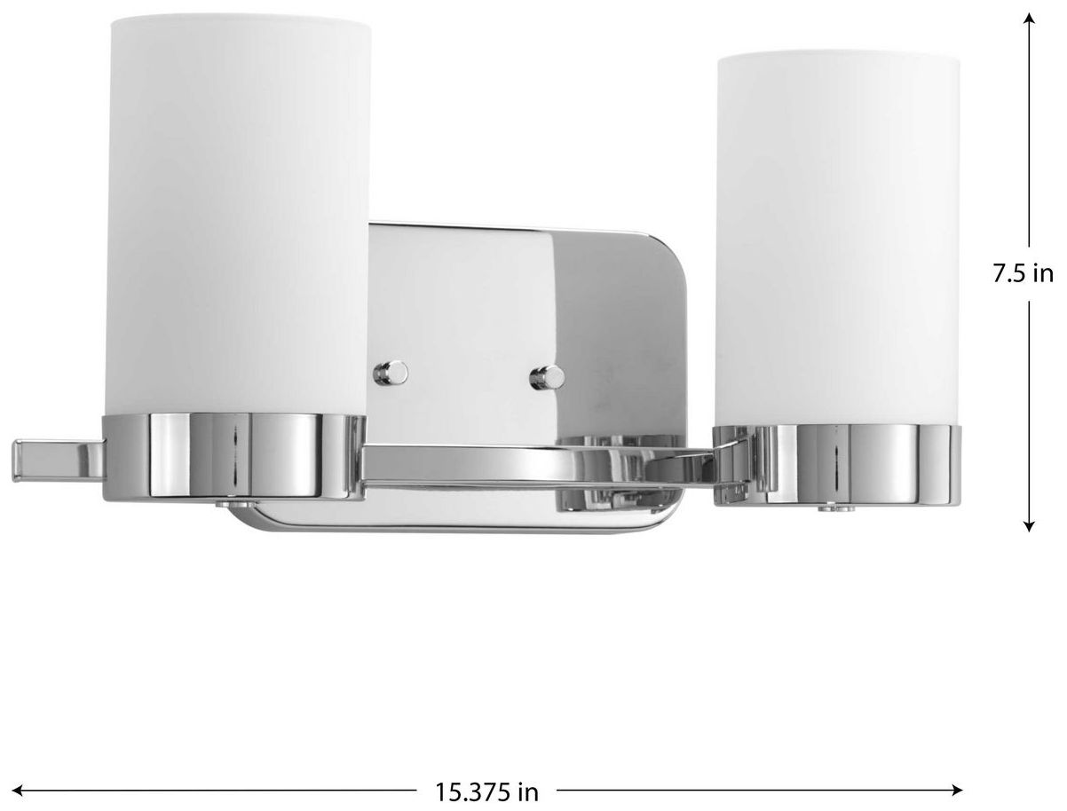 Thumbnail4 of Progress Lighting Elevate 2-Light Etched Glass Vanity Light more views