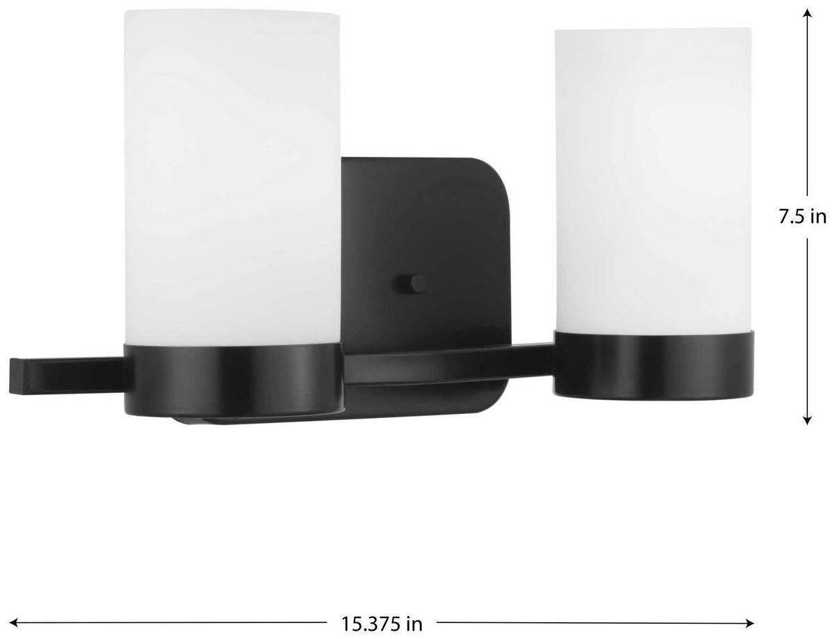 Image 4 Progress Lighting Elevate 2-Light Etched Glass Vanity Light more views