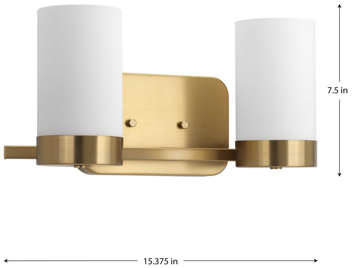 Image 4 Progress Lighting Elevate 2-Light Etched Glass Vanity Light more views