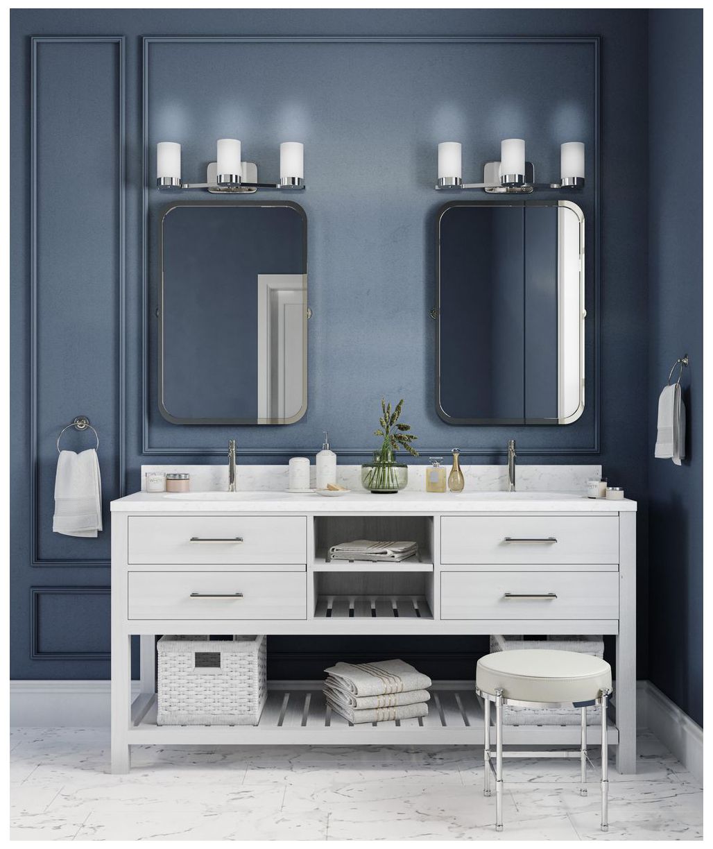 Image 2 Progress Lighting Elevate 3-Light Etched Glass Vanity Light more views