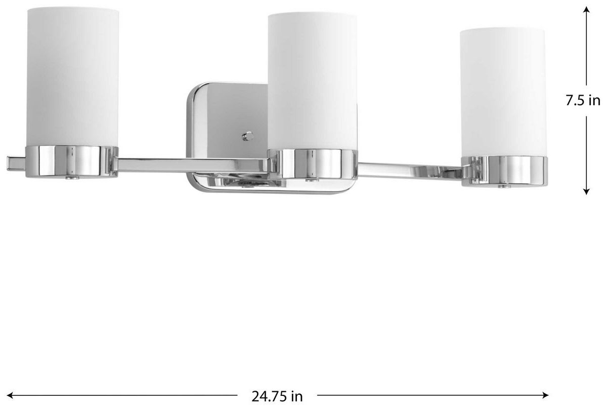 Image 4 Progress Lighting Elevate 3-Light Etched Glass Vanity Light more views