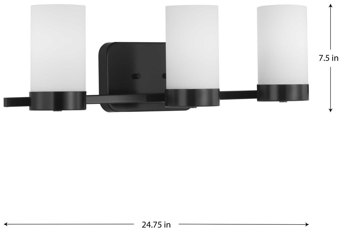 Image 4 Progress Lighting Elevate 3-Light Etched Glass Vanity Light more views