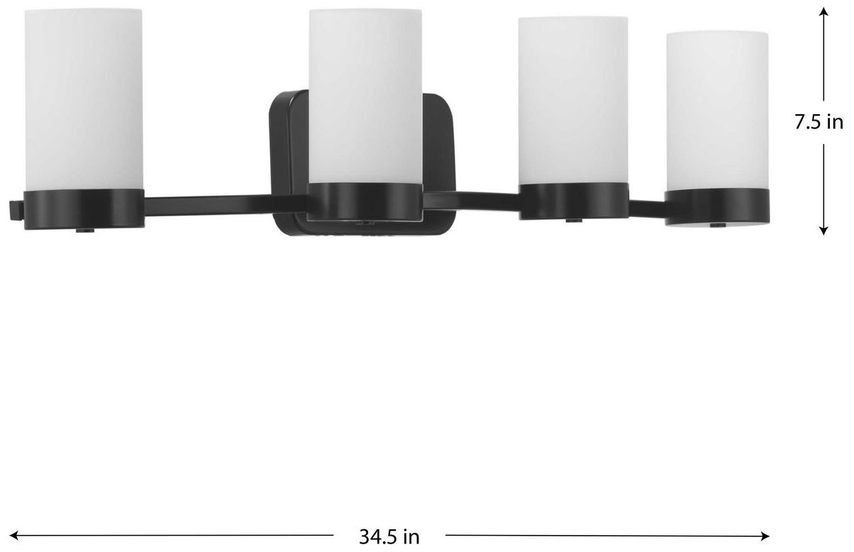 Image 4 Progress Lighting Elevate 4-Light Etched Glass Vanity Light more views