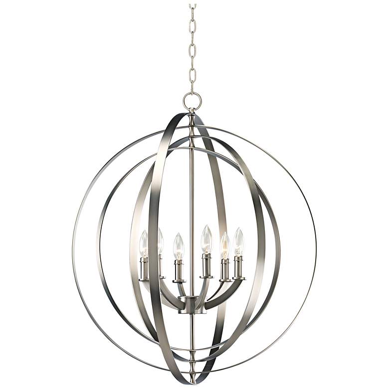 Image 2 Progress Lighting Equinox 27 3/4 inch Wide Silver Orb Pendant Chandelier