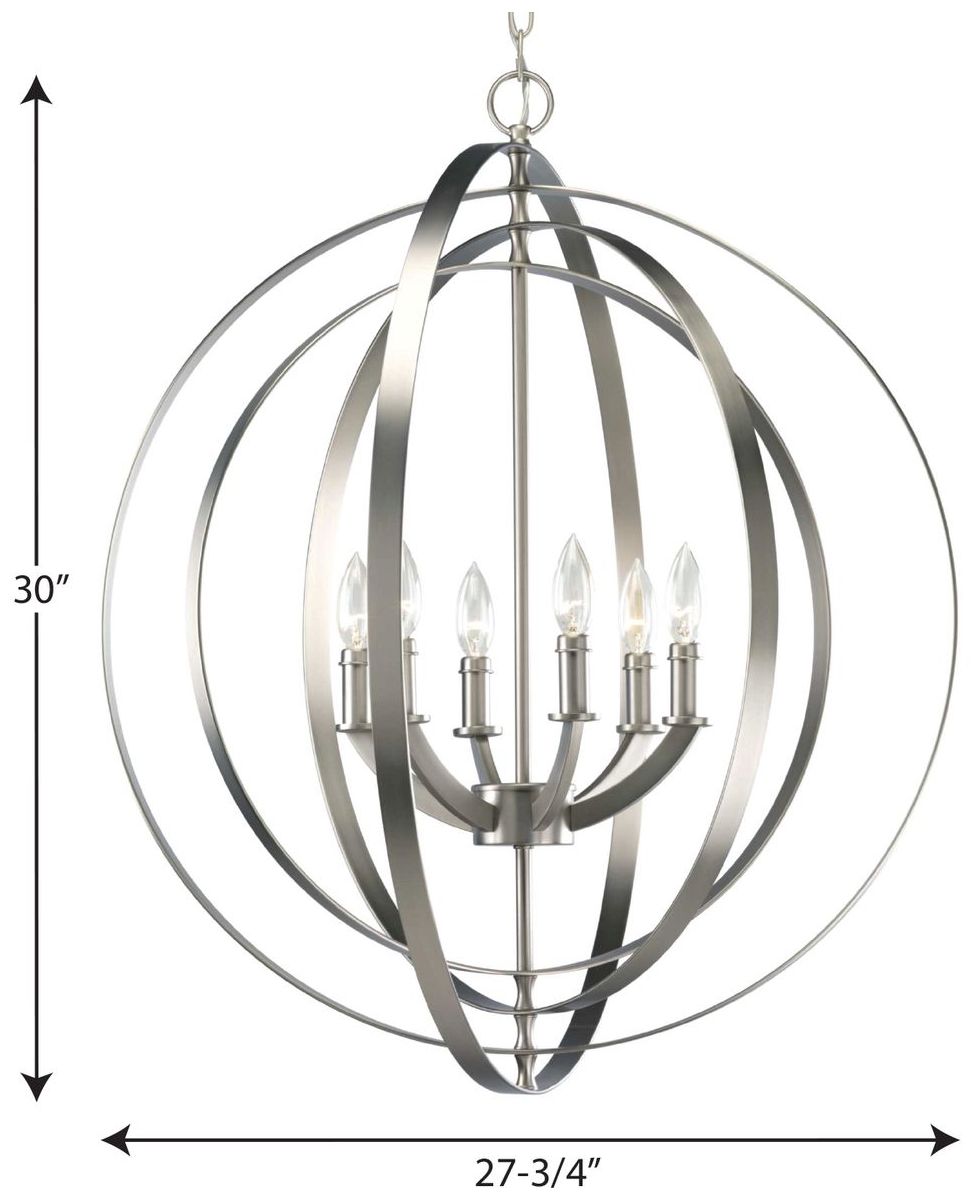 Progress Lighting Equinox 27 3/4" Wide Silver Orb Pendant Chandelier in scene