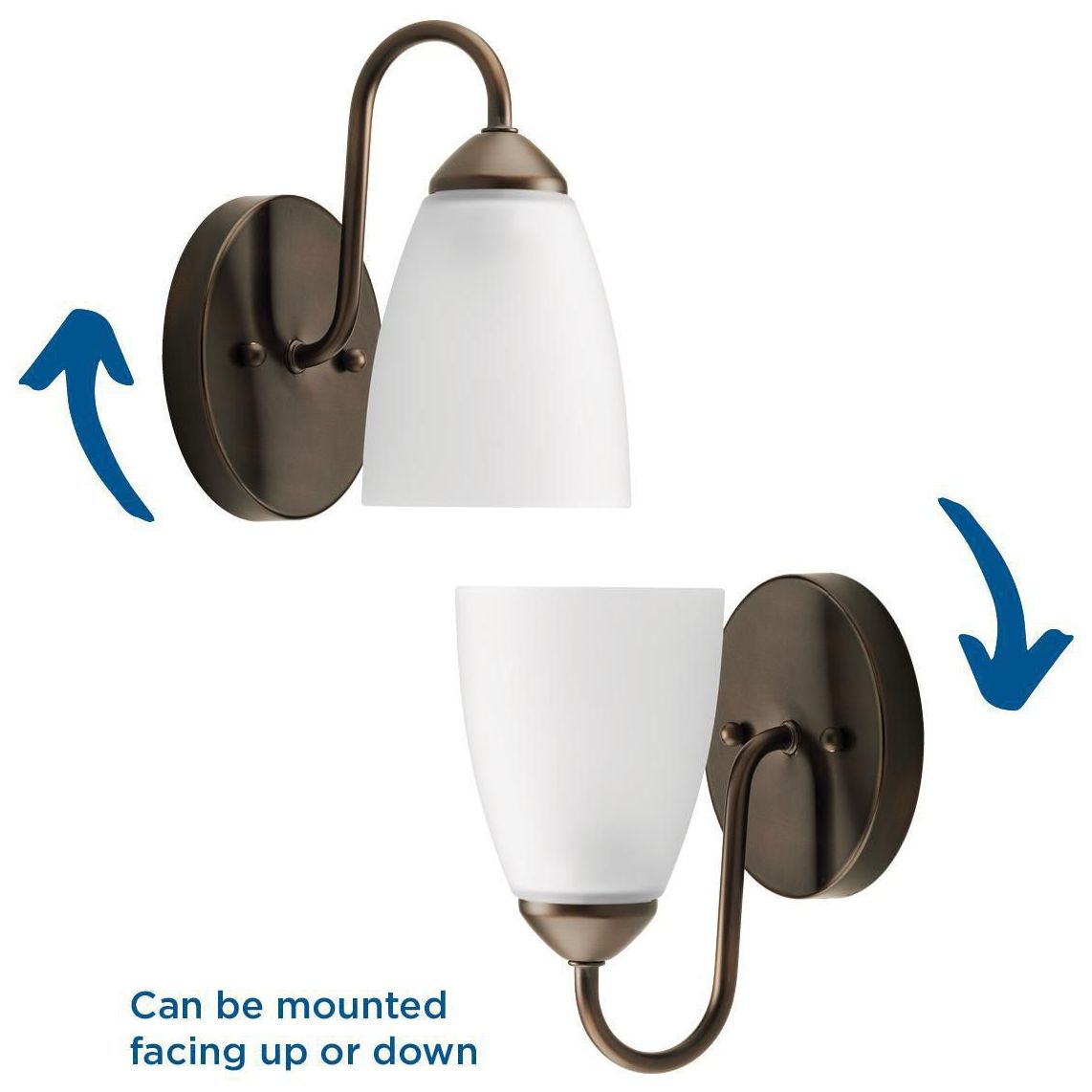 Image 3 Progress Lighting Gather Collection Antique Bronze 1-Light Vanity Light more views