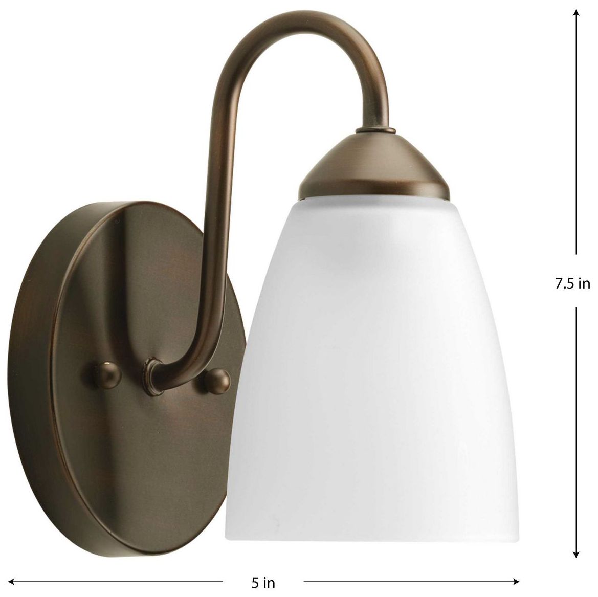 Image 4 Progress Lighting Gather Collection Antique Bronze 1-Light Vanity Light more views