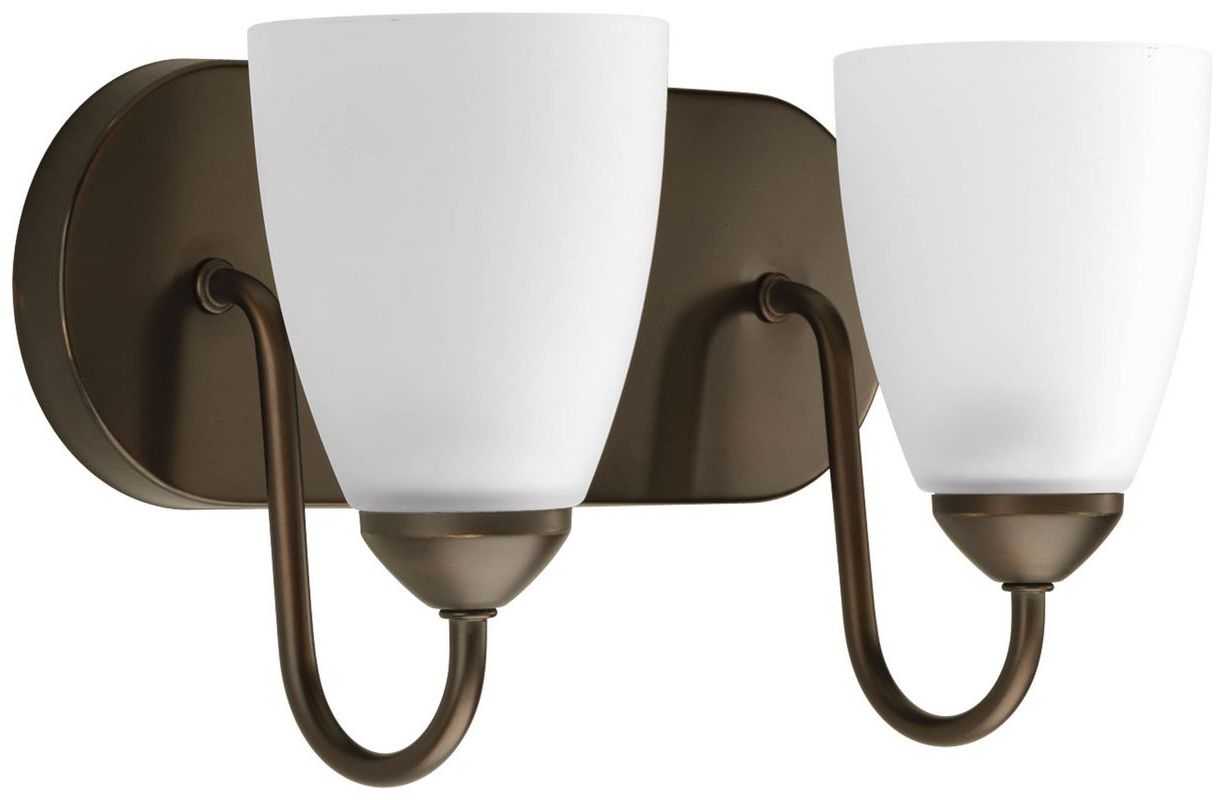 Image 2 Progress Lighting Gather Collection Antique Bronze 2-Light Vanity Light more views