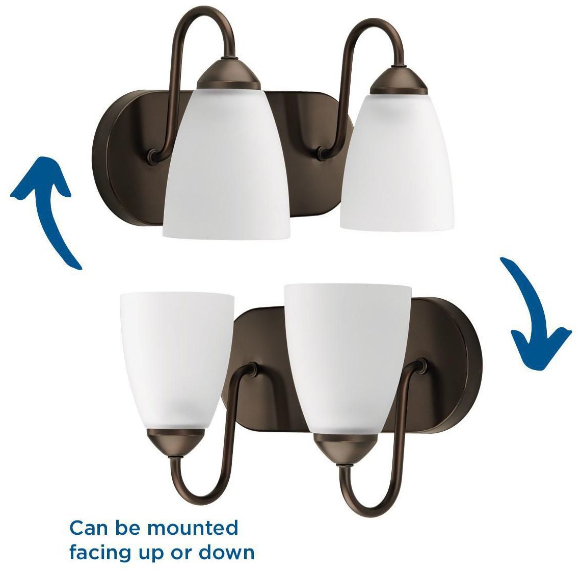 Image 3 Progress Lighting Gather Collection Antique Bronze 2-Light Vanity Light more views