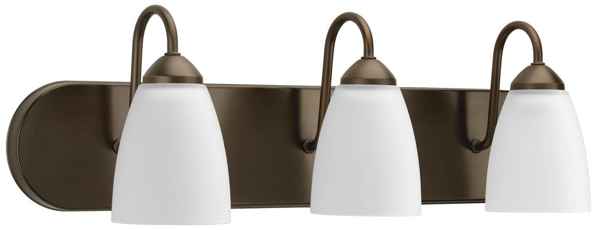 Progress Lighting Gather Collection Antique Bronze 3-Light Vanity Light