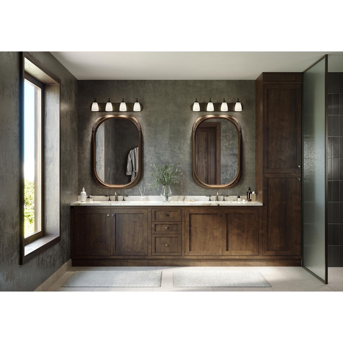 Image 4 Progress Lighting Gather Collection Antique Bronze 4-Light Vanity Light more views