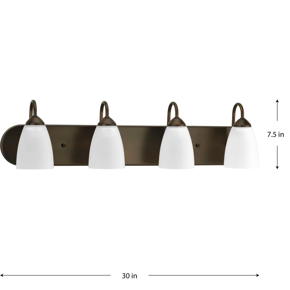 Image 6 Progress Lighting Gather Collection Antique Bronze 4-Light Vanity Light more views