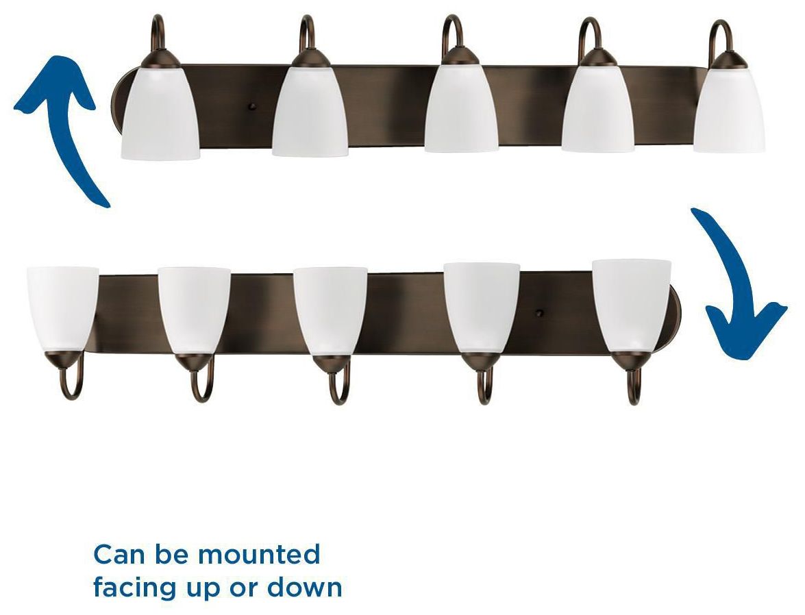 Image 3 Progress Lighting Gather Collection Antique Bronze 5-Light Vanity Light more views