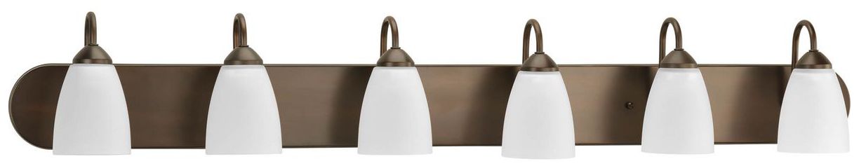 Progress Lighting Gather Collection Antique Bronze 6-Light Vanity Light