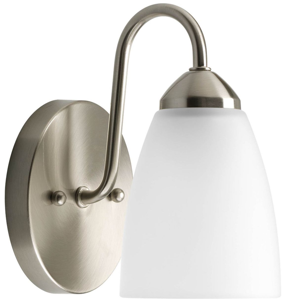 Image 2 Progress Lighting Gather Collection Brushed Nickel 1-Light Vanity Light more views