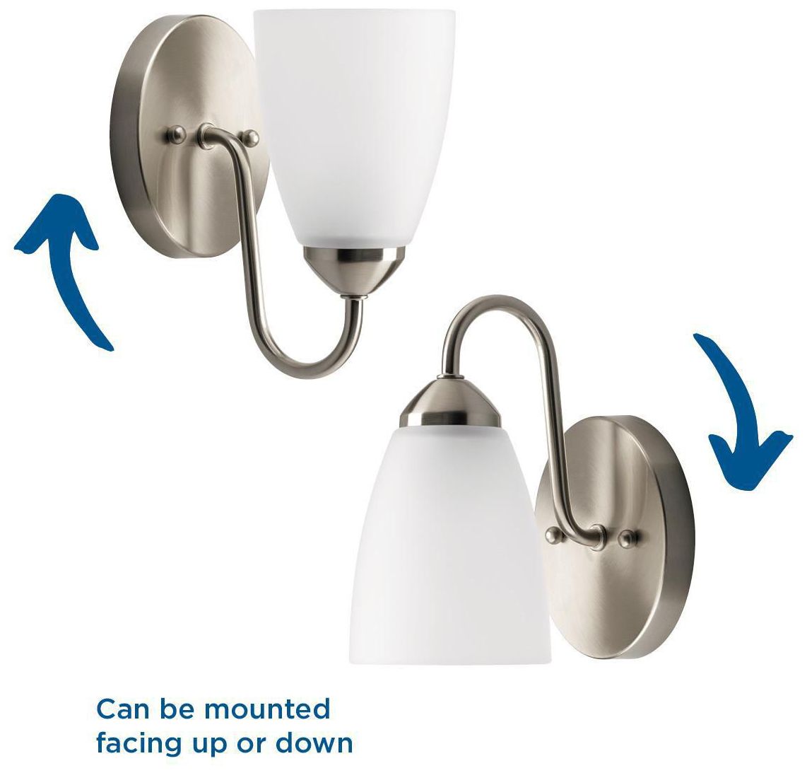 Image 3 Progress Lighting Gather Collection Brushed Nickel 1-Light Vanity Light more views