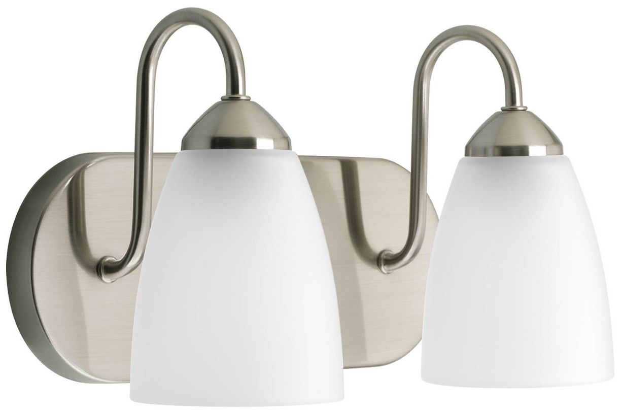 Image 2 Progress Lighting Gather Collection Brushed Nickel 2-Light Vanity Light more views