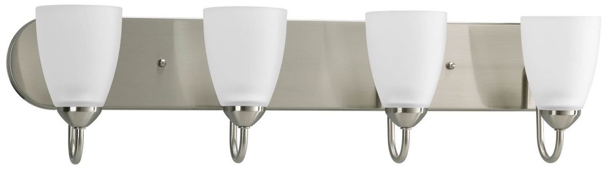 Progress Lighting Gather Collection Brushed Nickel 4-Light Vanity Light