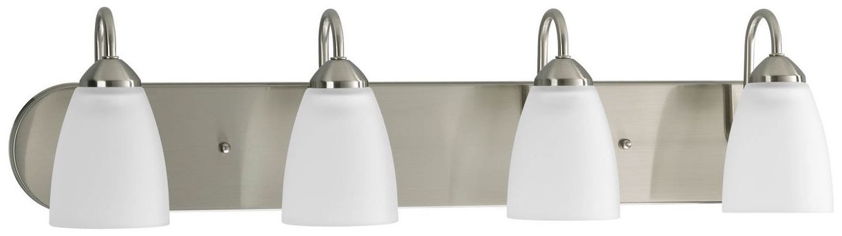 Image 3 Progress Lighting Gather Collection Brushed Nickel 4-Light Vanity Light more views