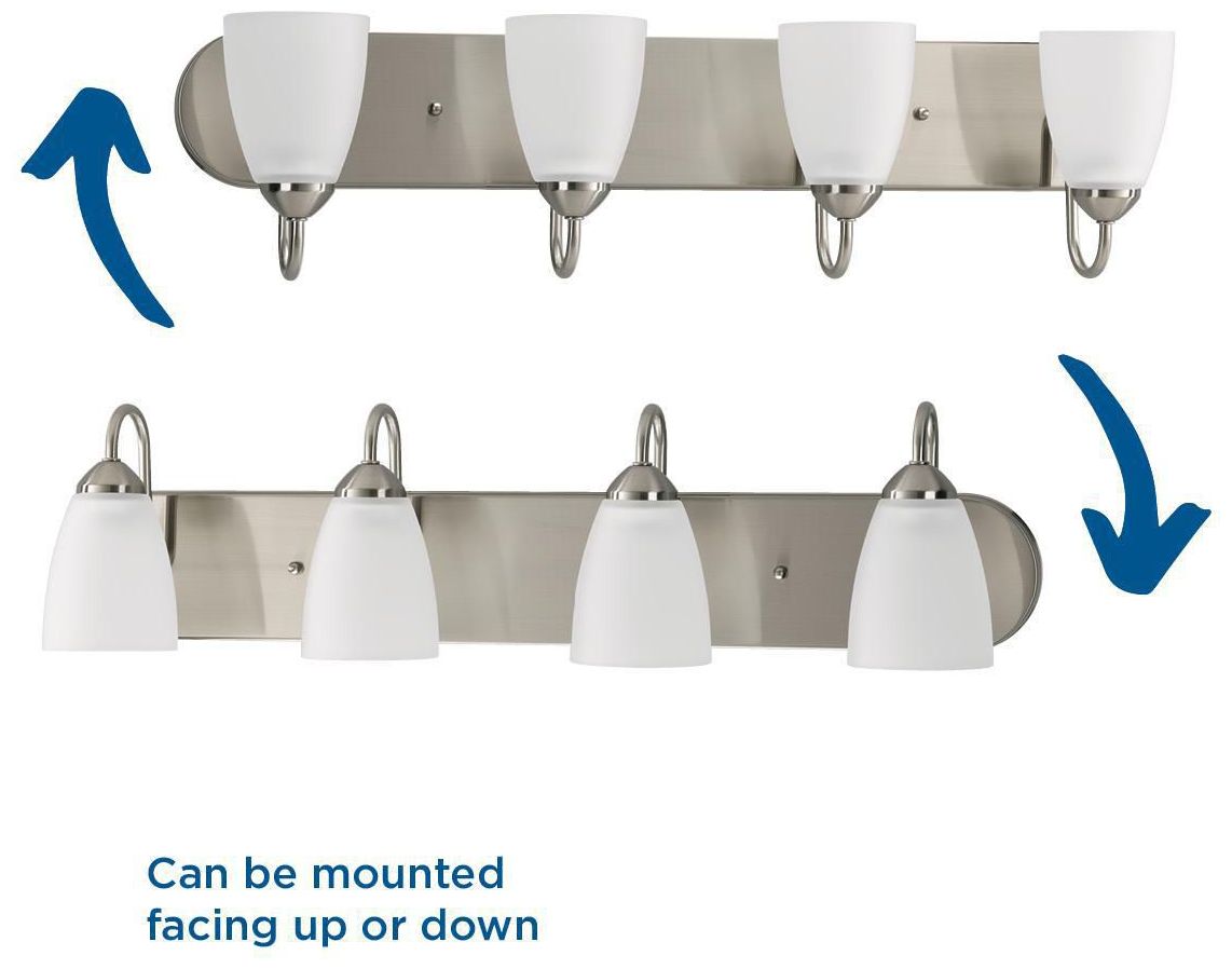 Image 4 Progress Lighting Gather Collection Brushed Nickel 4-Light Vanity Light more views