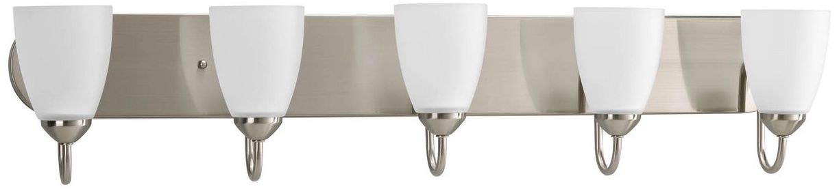 Progress Lighting Gather Collection Brushed Nickel 5-Light Vanity Light