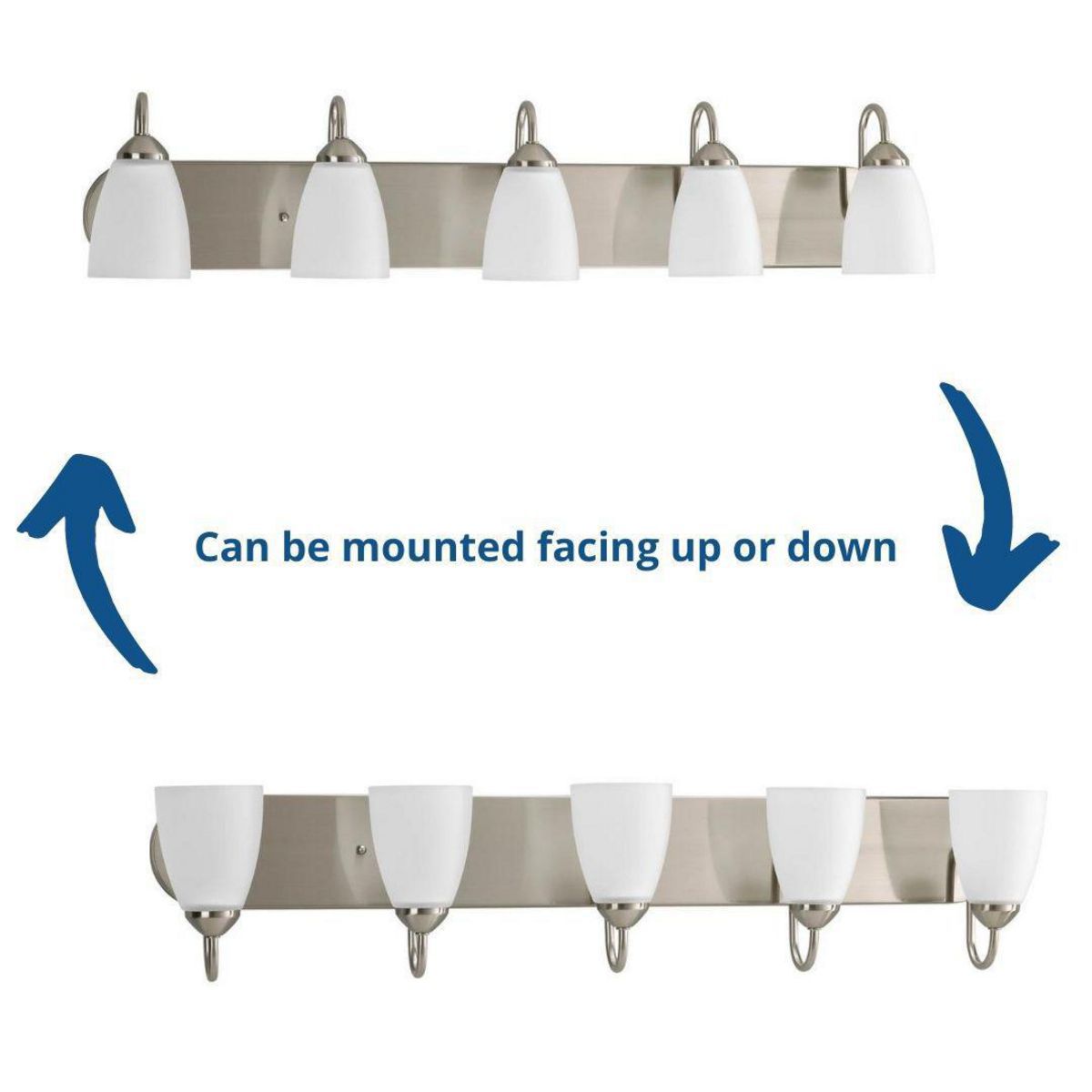 Progress Lighting Gather Collection Brushed Nickel 5-Light Vanity Light