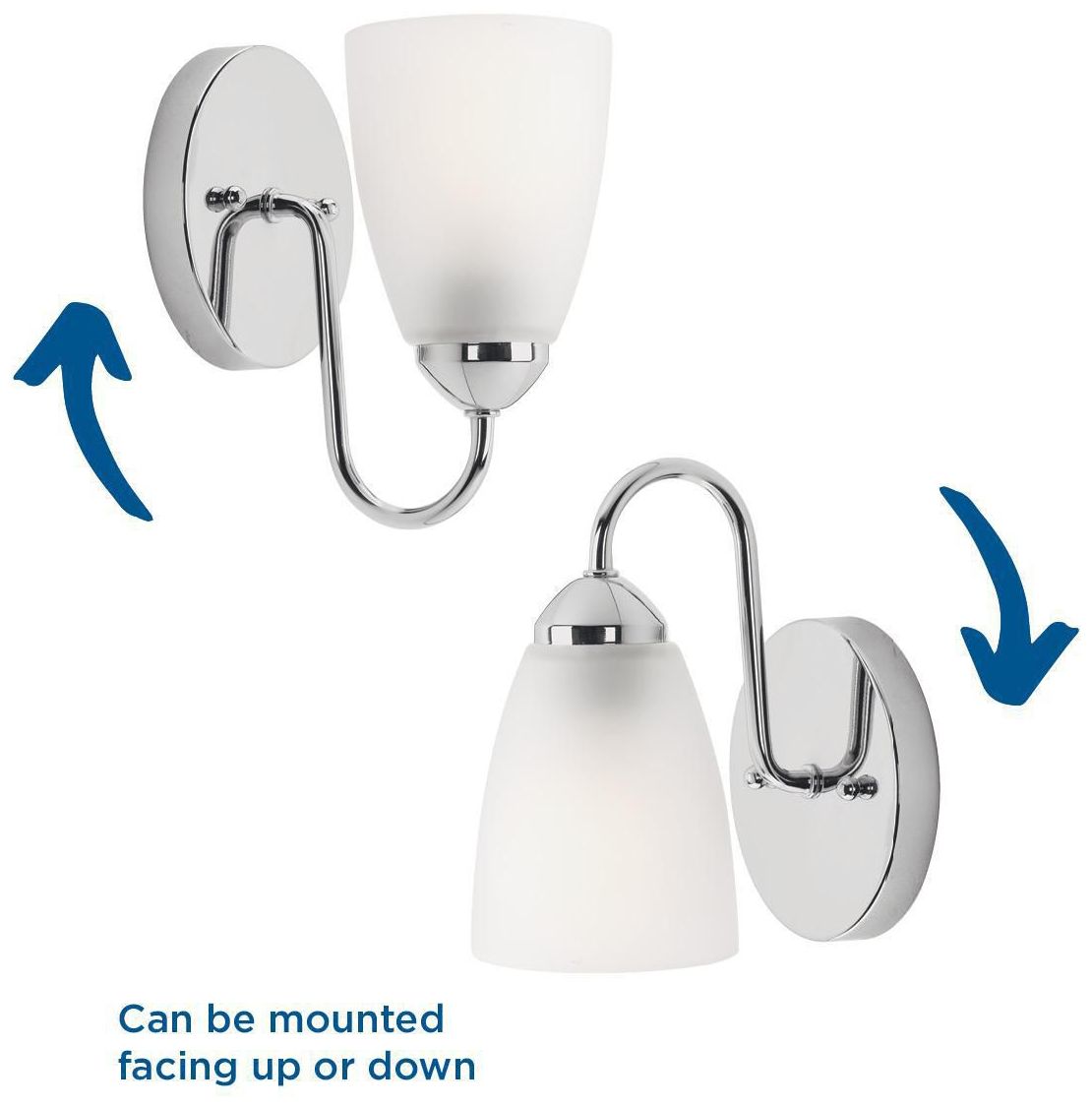 Image 3 Progress Lighting Gather Collection Polished Chrome 1-Light Vanity Light more views