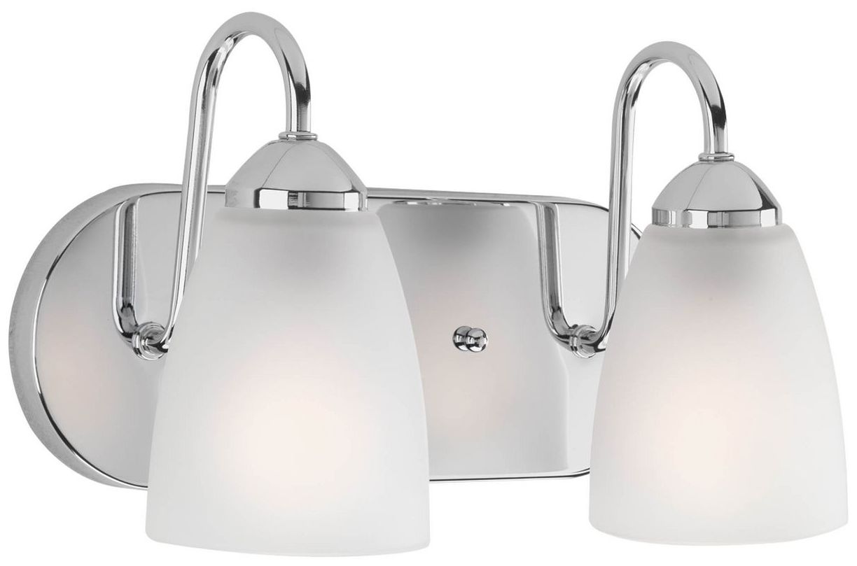Image 2 Progress Lighting Gather Collection Polished Chrome 2-Light Vanity Light more views