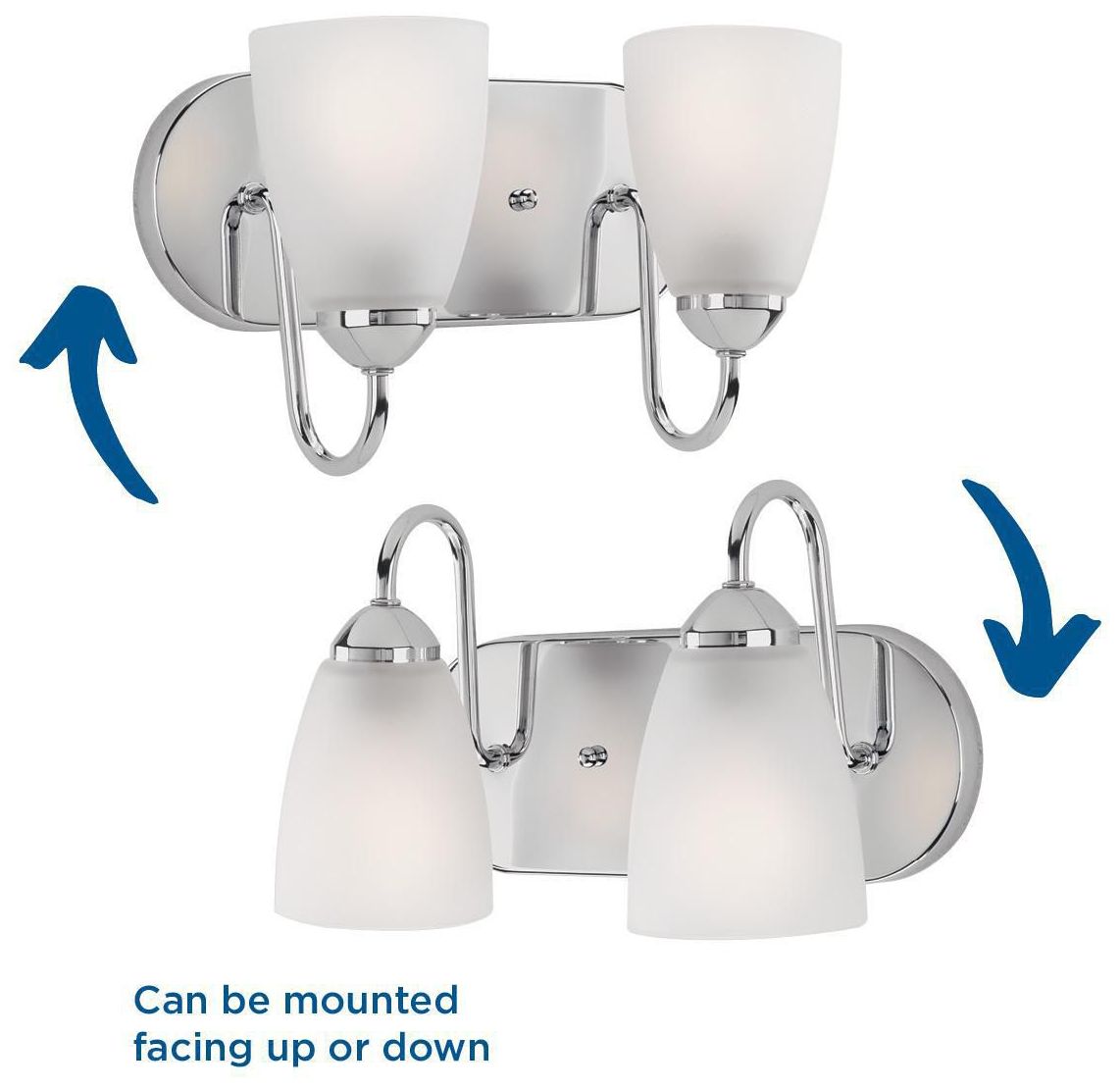 Image 3 Progress Lighting Gather Collection Polished Chrome 2-Light Vanity Light more views