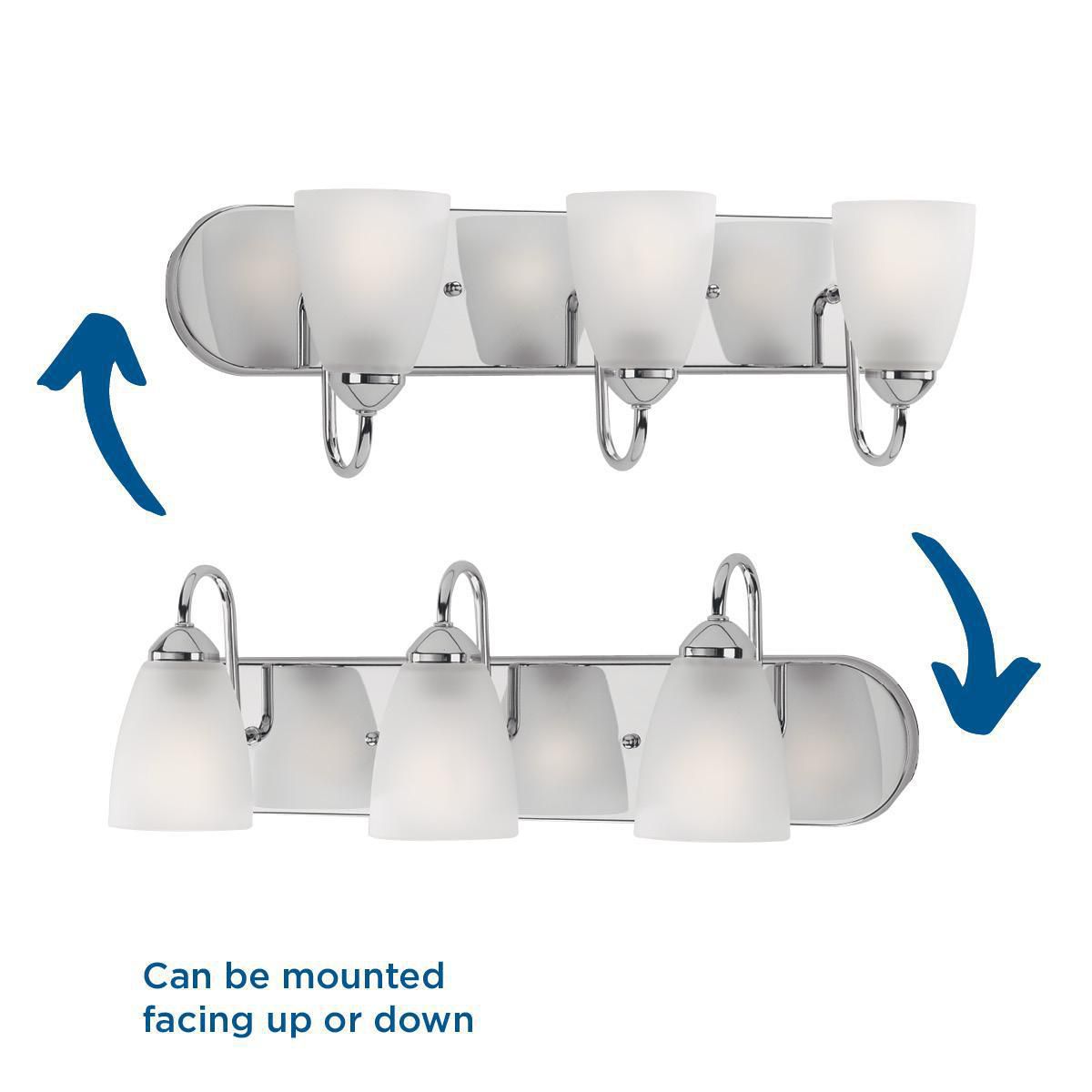 Image 4 Progress Lighting Gather Collection Polished Chrome 3-Light Vanity Light more views