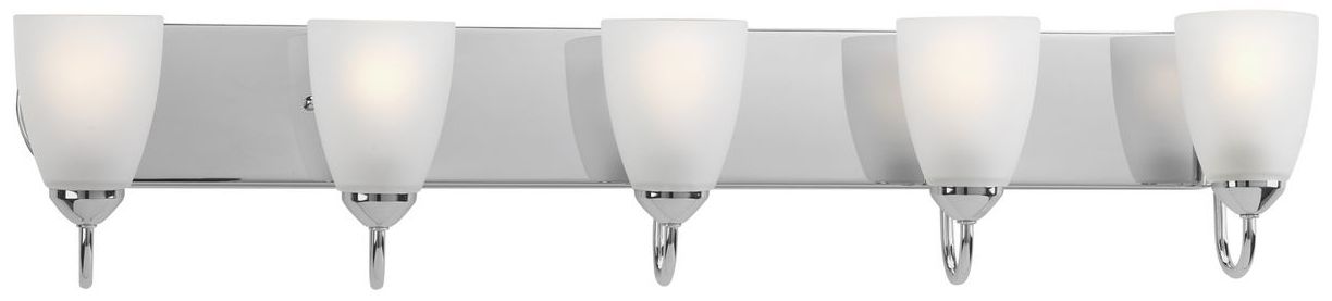 Progress Lighting Gather Collection Polished Chrome 5-Light Vanity Light