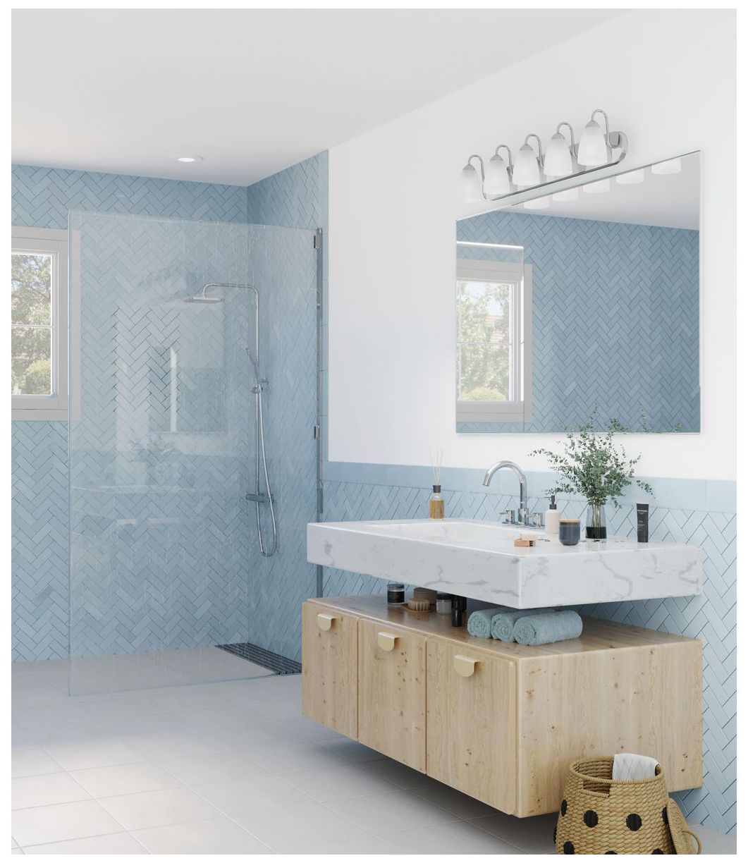 Image 2 Progress Lighting Gather Collection Polished Chrome 5-Light Vanity Light more views