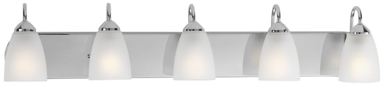 Image 3 Progress Lighting Gather Collection Polished Chrome 5-Light Vanity Light more views