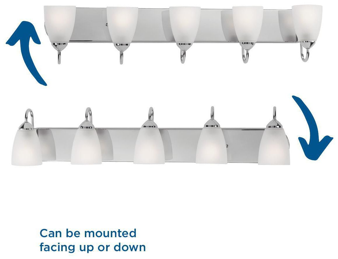 Image 5 Progress Lighting Gather Collection Polished Chrome 5-Light Vanity Light more views