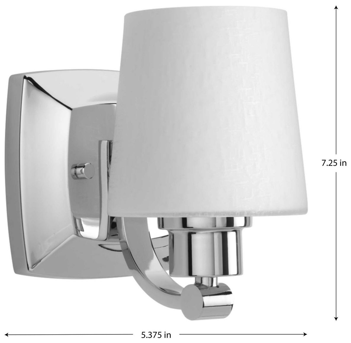 Image 4 Progress Lighting Glance 1-Light Etched Glass Vanity Light more views