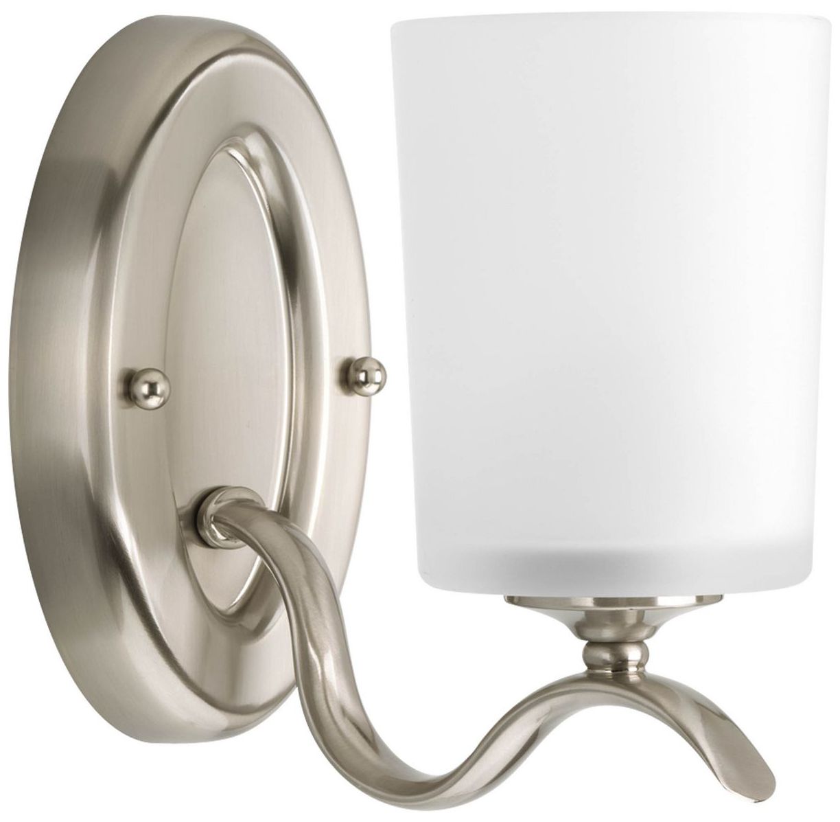 Image 3 Progress Lighting Inspire Brushed Nickel 1-Light Etched Glass Vanity Light more views