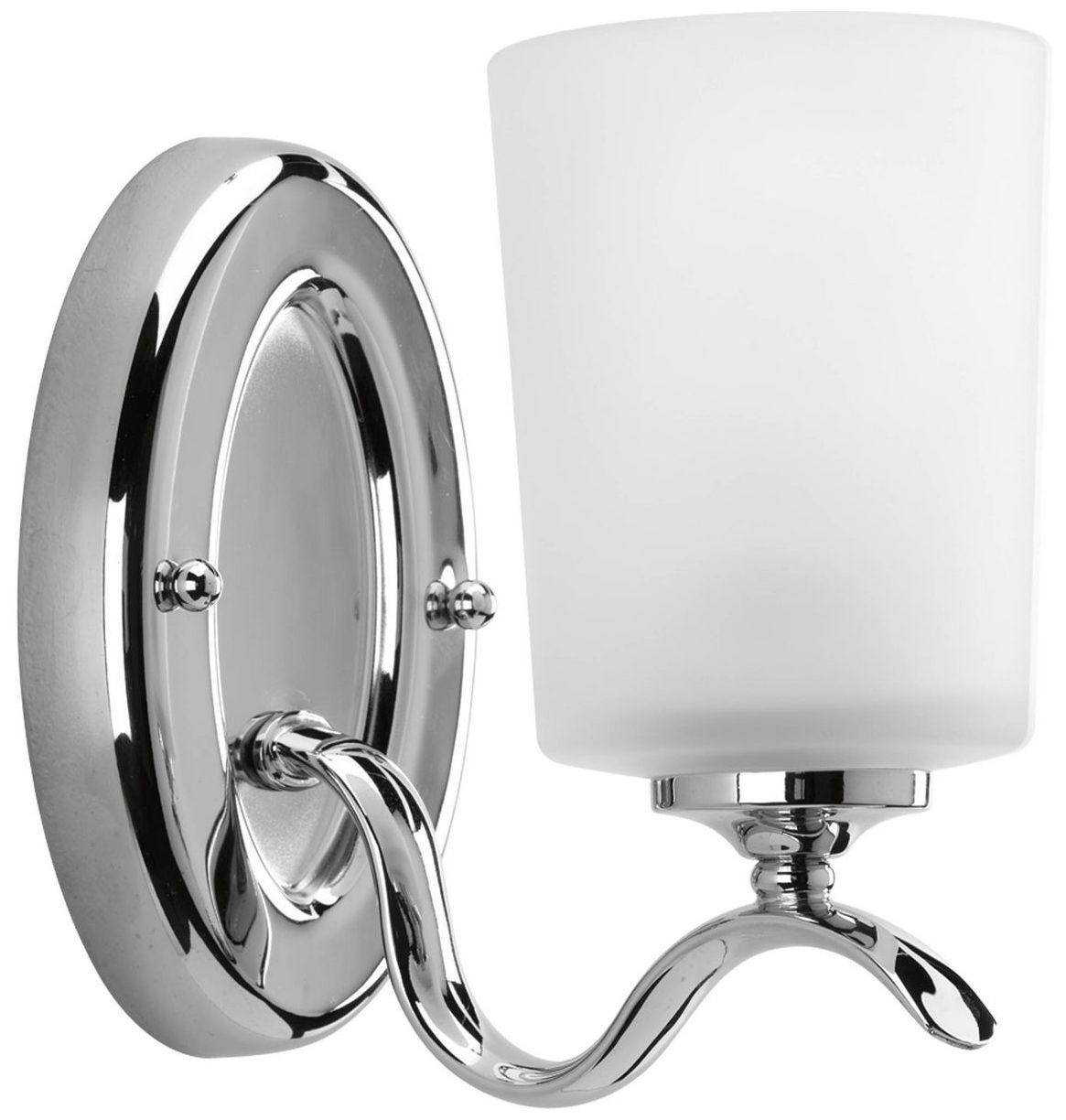 Progress Lighting Inspire Polished Chrome 1-Light Etched Glass Vanity Light